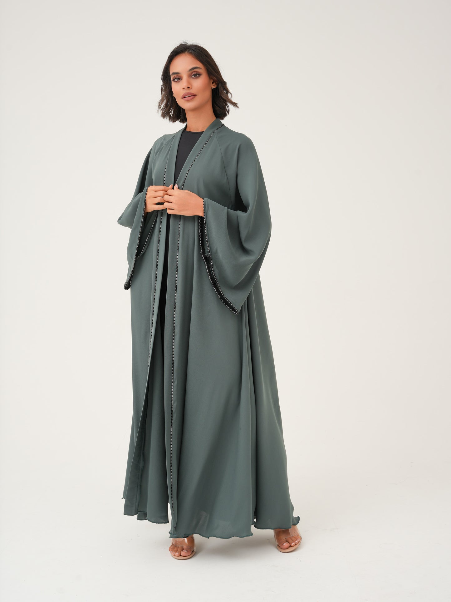 Umbrella cut abaya with embellishments
