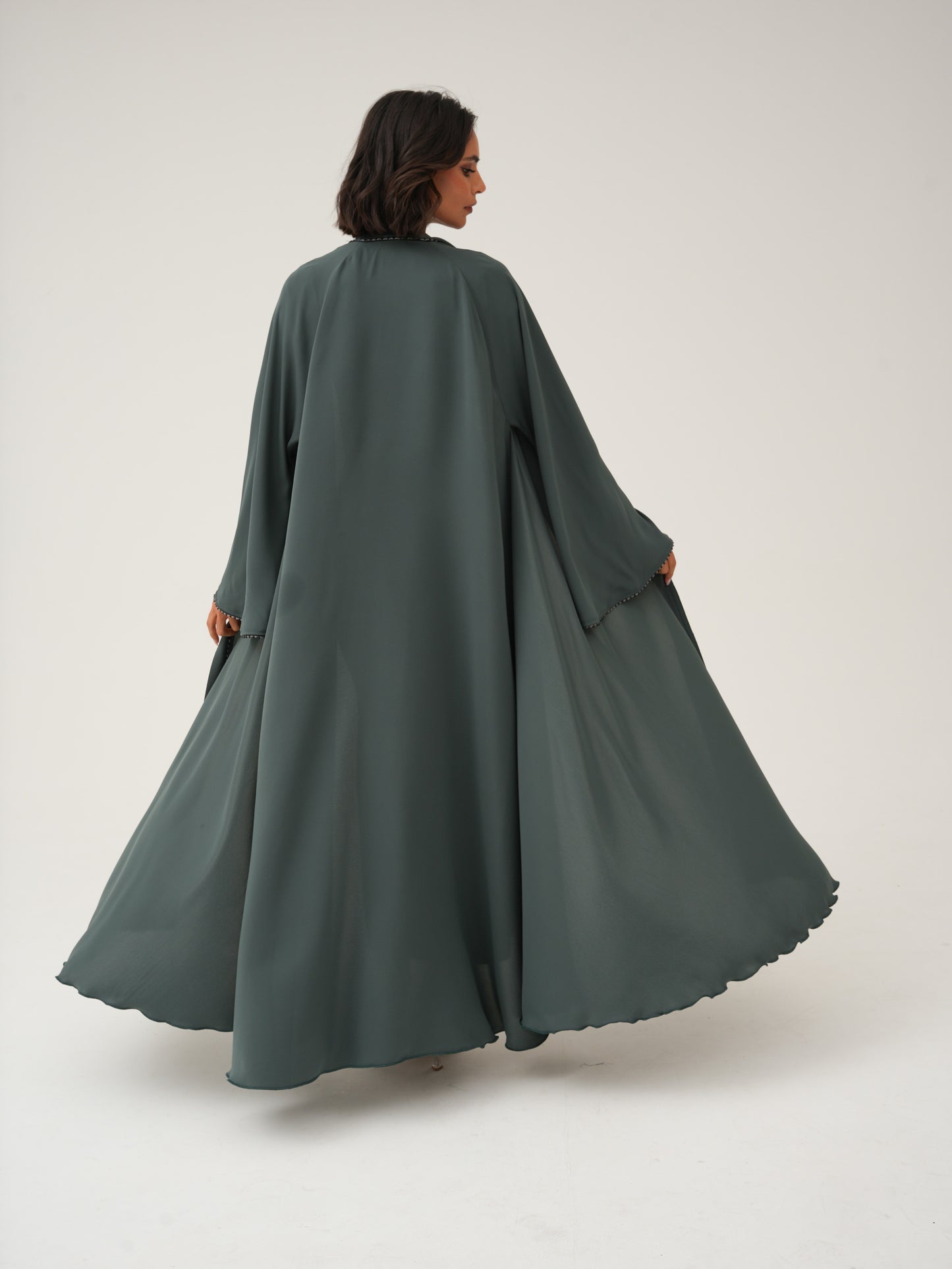 Umbrella cut abaya with embellishments