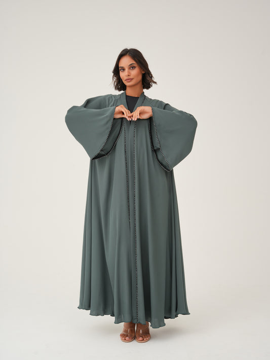 Umbrella cut abaya with embellishments