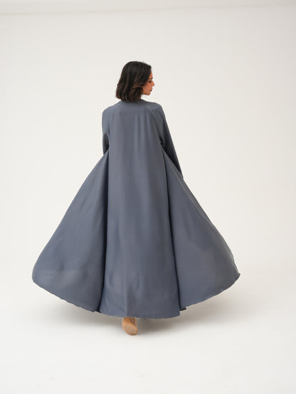 Umbrella cut silk Abaya